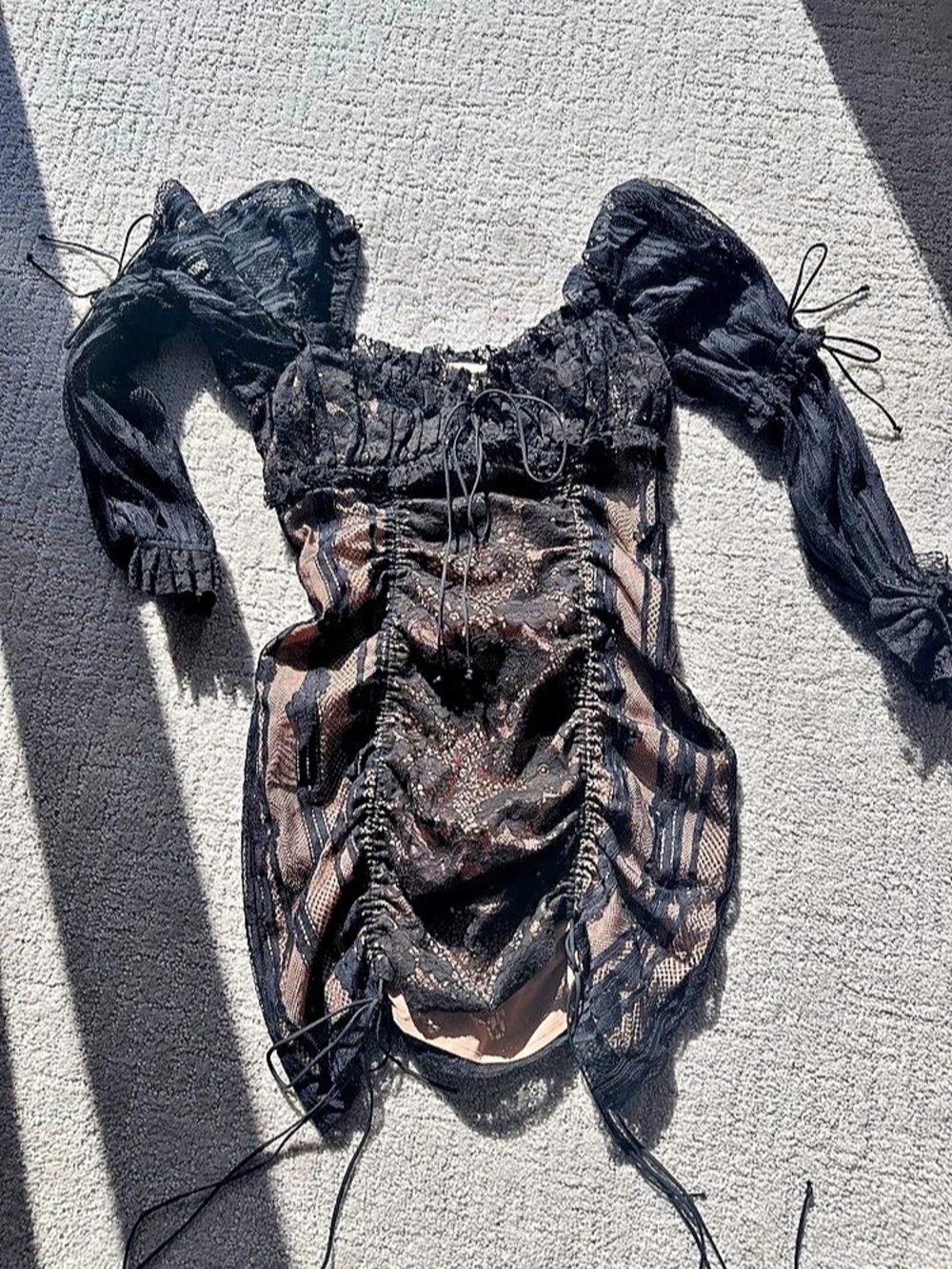 For love and lemons Black & nude Lace Mini Dress